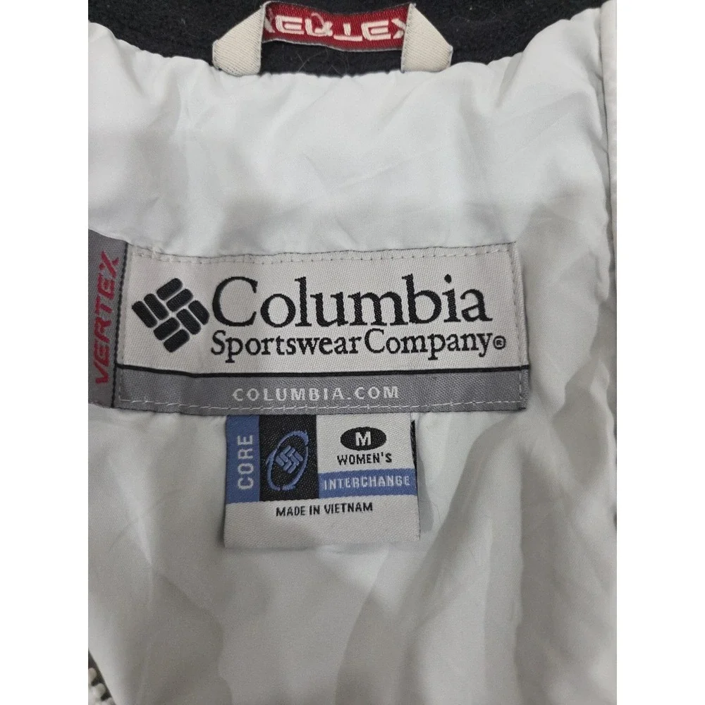 COLUMBIA JACKET‎ VERTEX OFF WHITE WITH BLACK COLLAR SIZE MEDIUM